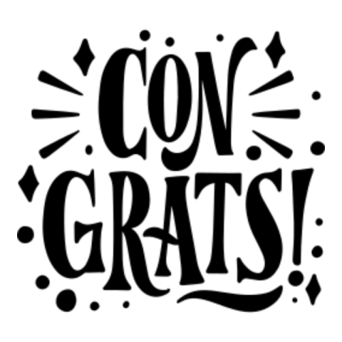 Congrats sticker 2