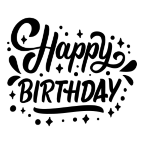 Happy birthday sticker