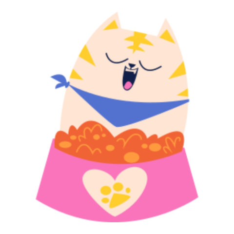 Cat food sticker