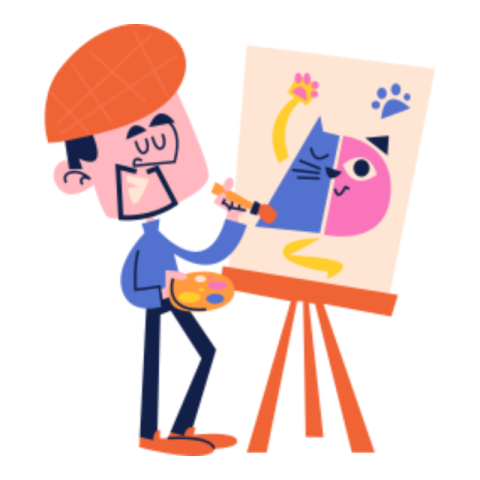 Painting sticker