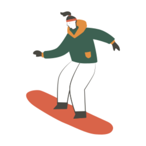 Snowboarder sticker