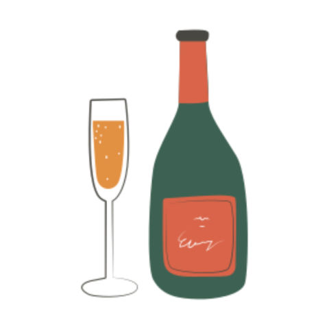 Champagne sticker