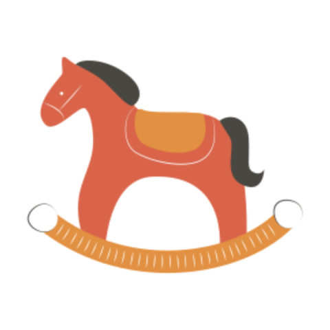 Rocking horse sticker