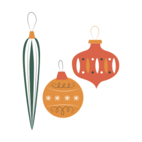 Christmas balls sticker