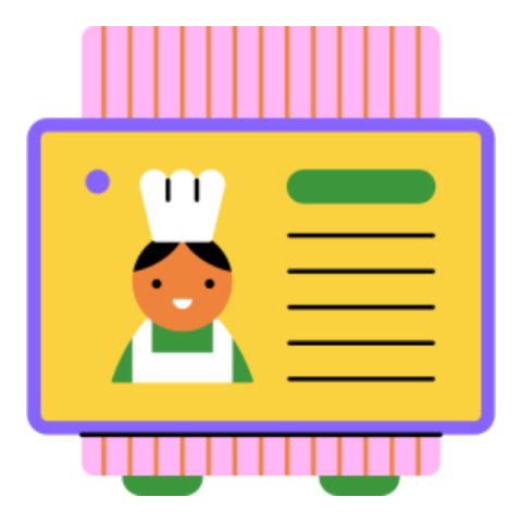 Online cooking sticker