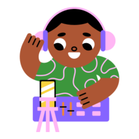 Video blogger sticker