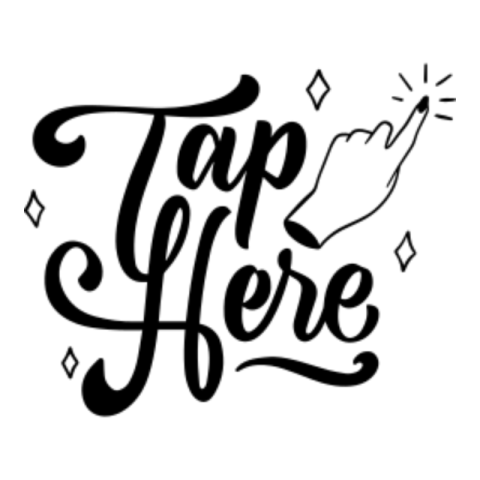 Tap here sticker