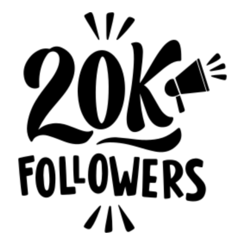 20k followers sticker
