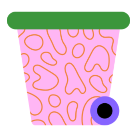 Trash bin sticker