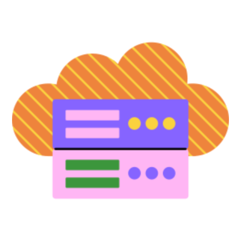 Cloud server sticker