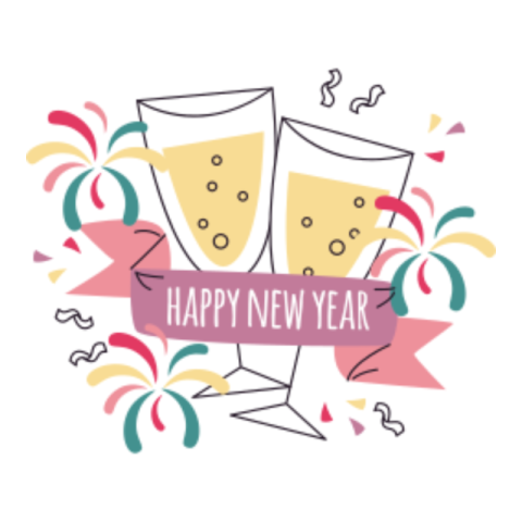 Happy new year sticker 2