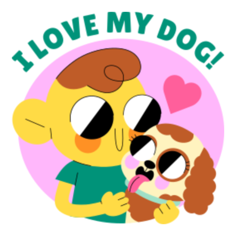 Dog sticker