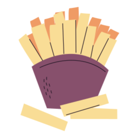 French fries sticker