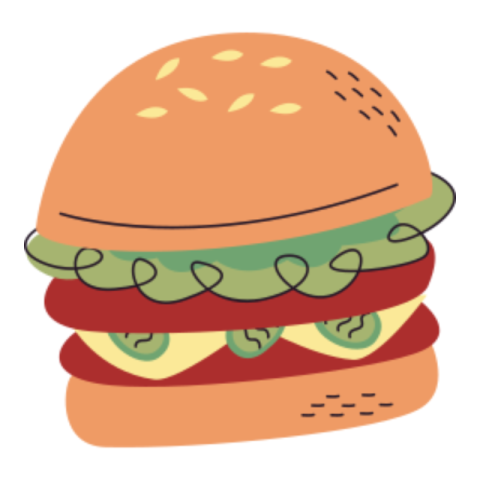Burger sticker