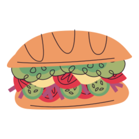 Sandwich sticker