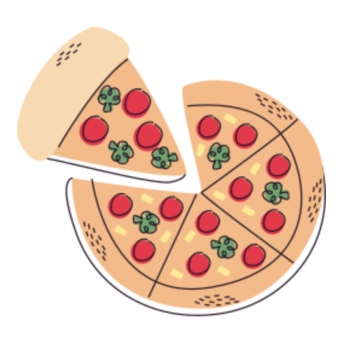 Pizza sticker