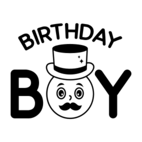 Birthday boy sticker