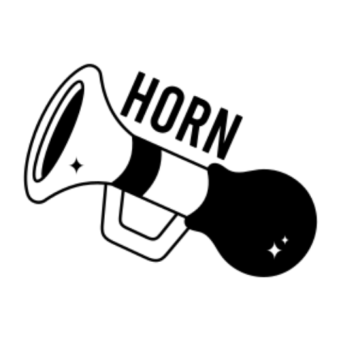 Party horn sticker