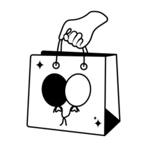Gift bag sticker