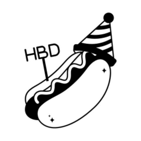 Hotdog sticker