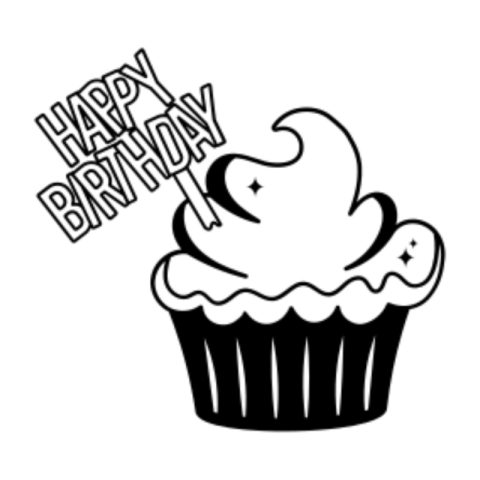 Cupcake sticker