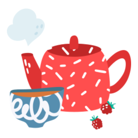 Tea pot sticker 2