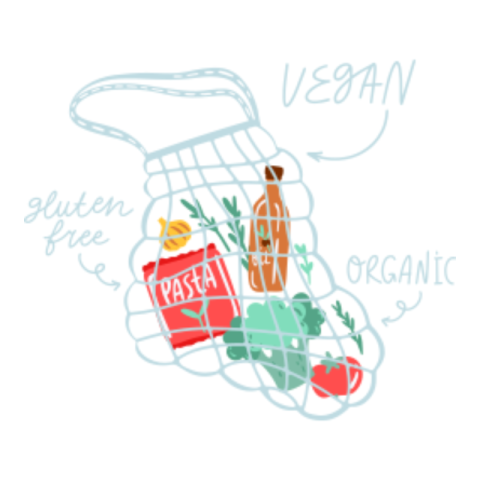 Grocery bag sticker