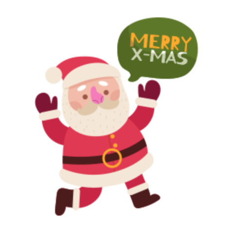 Merry christmas sticker