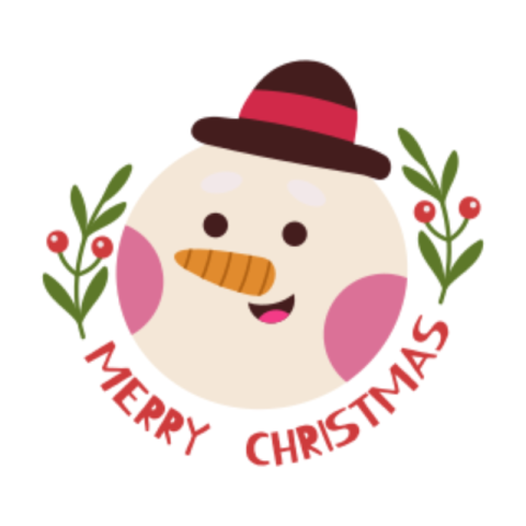 Merry christmas sticker 2