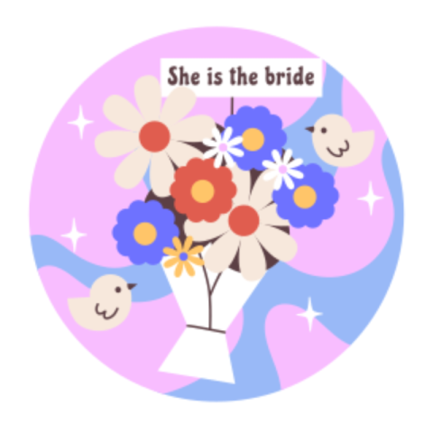Flower bouquet sticker 2