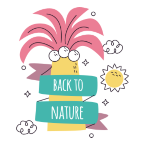 Back to nature sticker 2