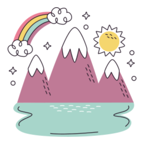 Mountain sticker