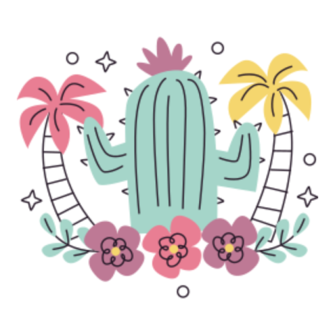 Cactus sticker
