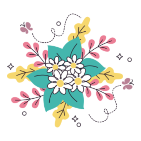 Flower sticker