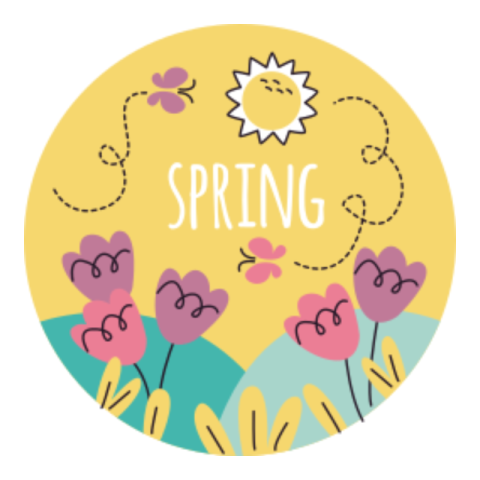 Spring sticker