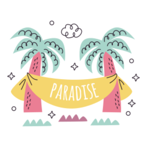 Paradise sticker